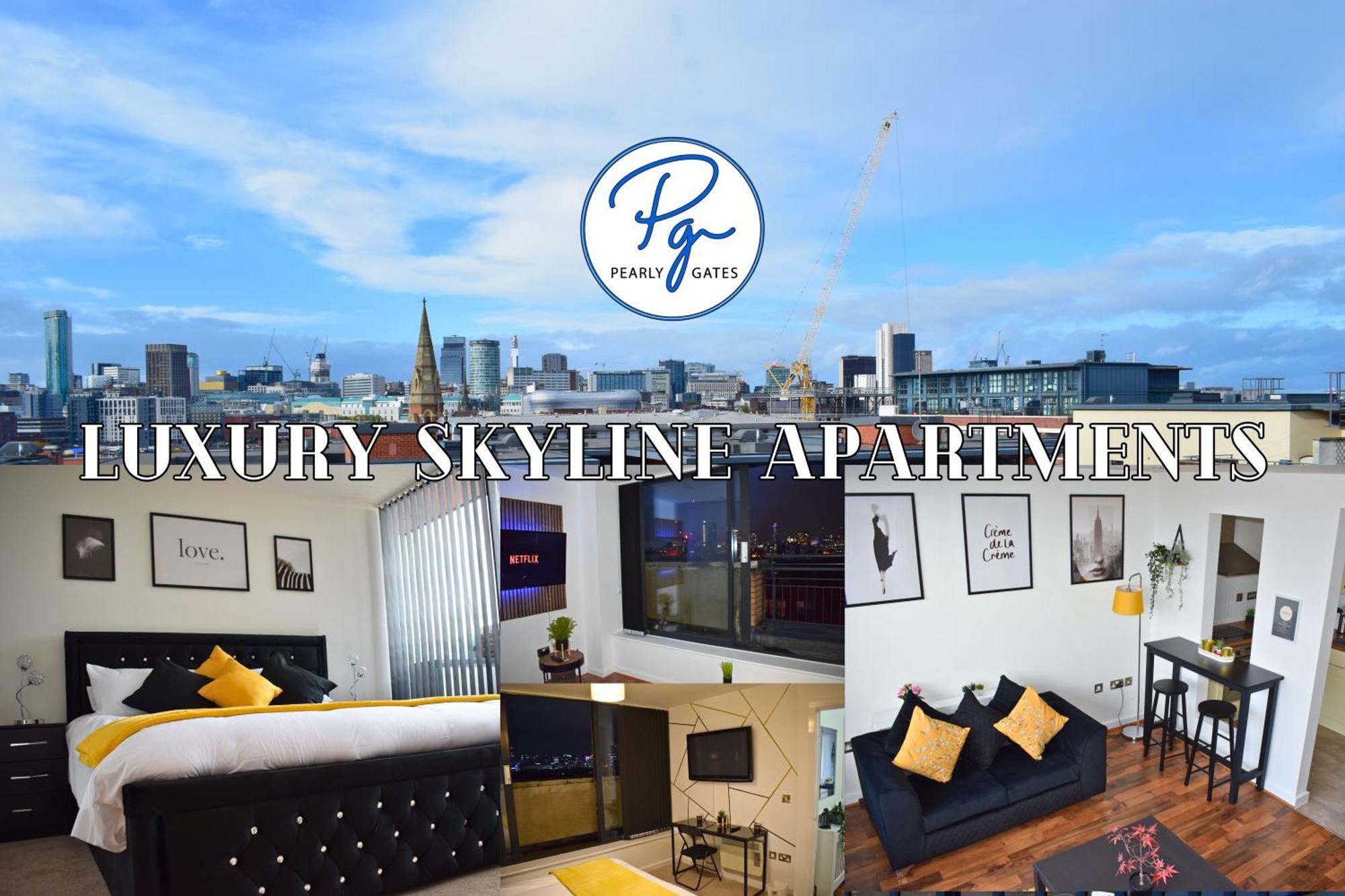 Penthouse - Amazing City Skyline Views - Balcony - Free Extra 2 Hours - Free Parking - Utilita Arena - Bullring Shopping - New St Station- Super King Size Bed Birmingham Extérieur photo